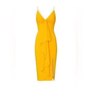 JAYGODFREY Vibrant Yellow Backless Dress